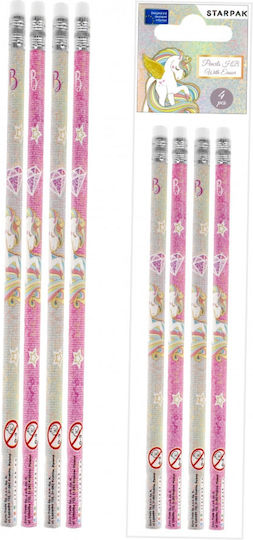 Pencil Eraser Unicorn 4 Pcs