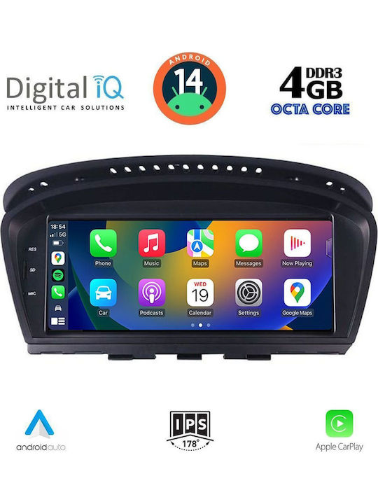 Digital IQ Car Audio System for BMW E60 2008-2011 Bluetooth USB AUX WiFi GPS Apple CarPlay Android Auto with 8.8" Touch Screen