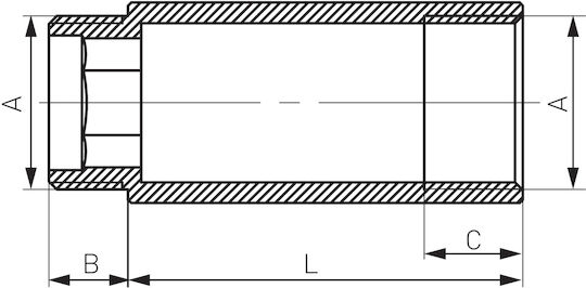 Messing Verlängerung 1-2" 30 Mm Gelb
