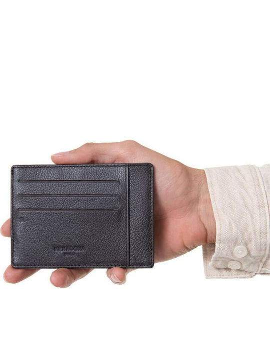 Leather Men's Wallet with RFID Blue