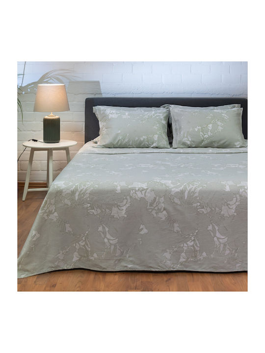 Naf Naf Diamond Σετ Σεντόνια King Size 270x280εκ. Amethyst Green (4τμχ)