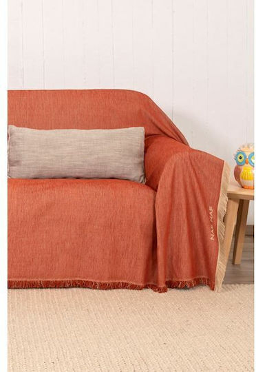 Naf Naf Highline Ριχτάρι Τετραθέσιου Καναπέ Chenille 180x350εκ. Πορτοκαλί