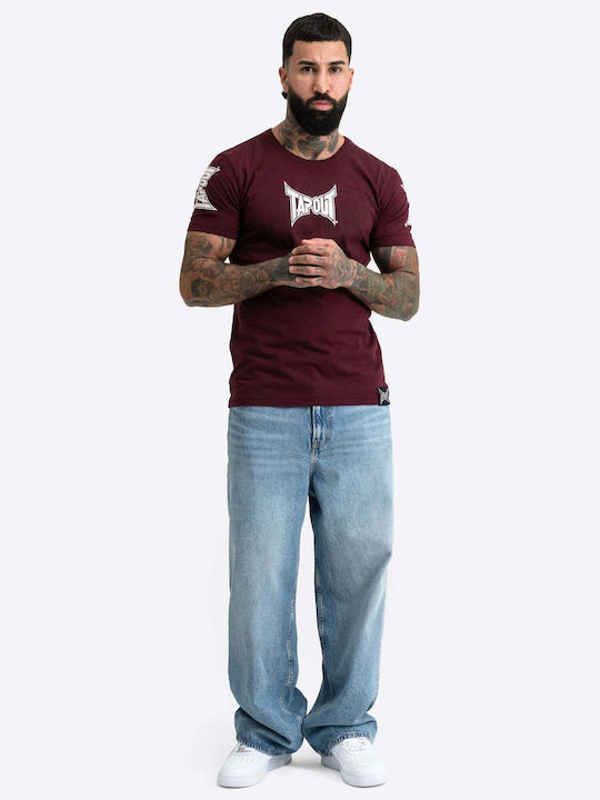 T-Shirt Oxblood/Weiß