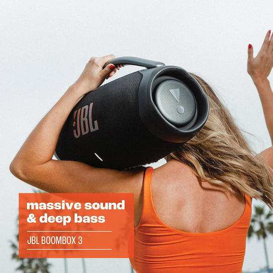 JBL Boombox 3 Waterproof Bluetooth Speaker 180W with Battery Life up to 24 hours Black