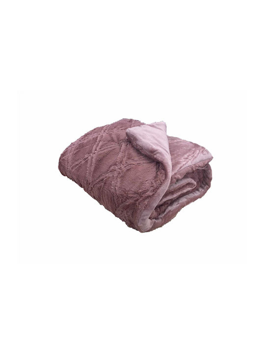 Linea Home Κουβερτοπάπλωμα Μονό 160x210εκ. Diamond Ροζ
