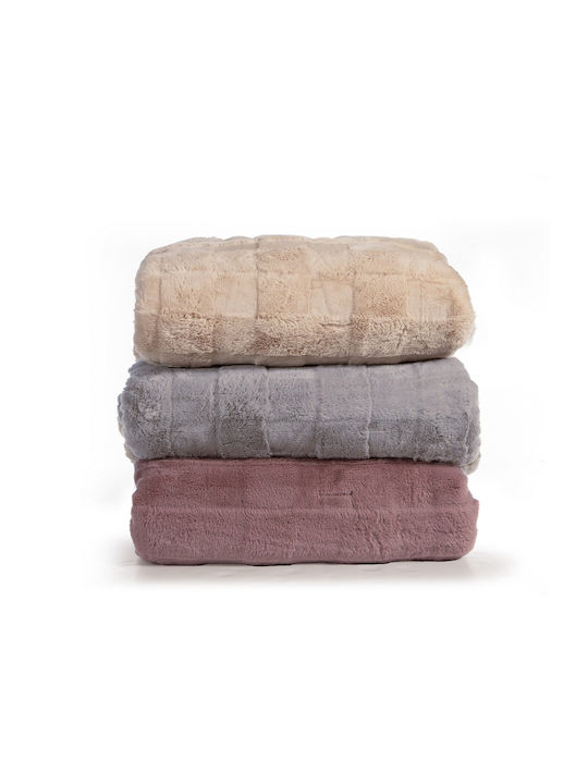Nef-Nef Homeware Duvet Cover Queen 240x220cm Wane Mauve 740 GSMGsm