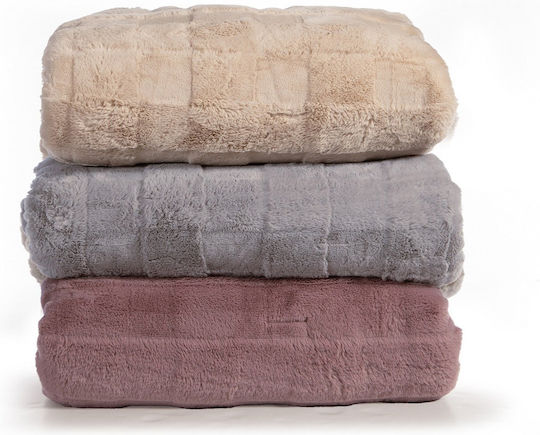 Nef-Nef Homeware Duvet Cover Queen 240x220cm Wane Mauve 740 GSMGsm
