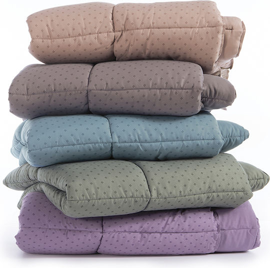 Nef-Nef Homeware Πάπλωμα Μονό με Γέμιση Microfiber 160x220εκ. Colorfull Purple 330 GSM