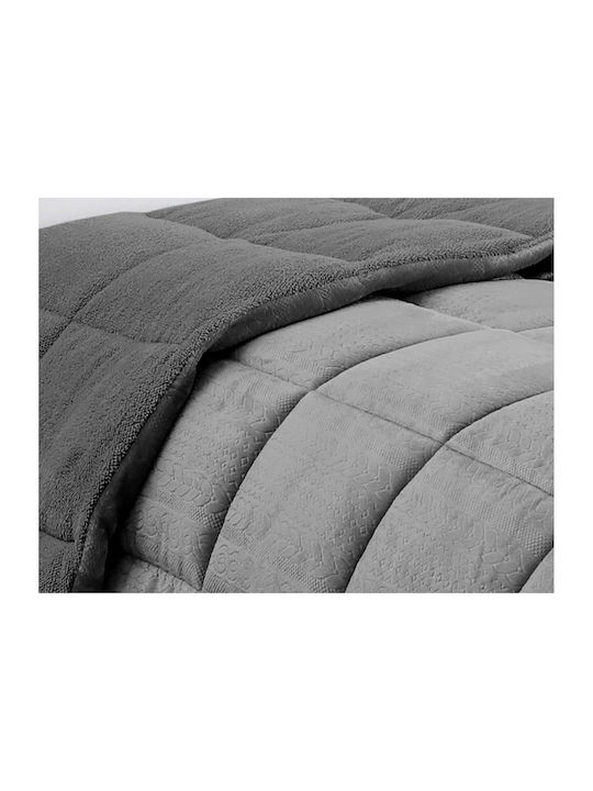 Melinen Κουβερτοπάπλωμα Μονό 160x220εκ. Shelby Anthracite 740 GSM