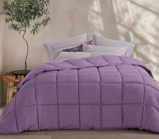 Nef-Nef Homeware Duvet Single with Microfiber Filling 160x220cm Colorfull Taupe 330 GSMGsm