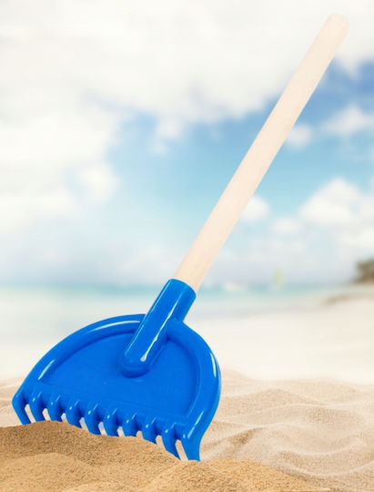 Greble De Plajă Eko Cu Mâner Din Lemn Mare 38 Cm