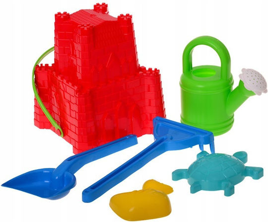 Large Sand Set Bucket Castle Watering Can Shovel Rakes Molds