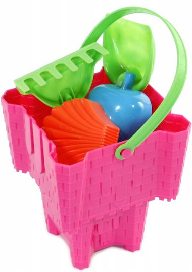 Large Sand Set Bucket Castle Watering Can Shovel Rakes Molds