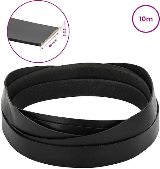 vidaXL Leather Black Lace Length 10m
