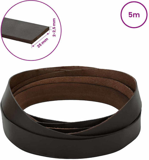 vidaXL Leather Brown Lace Length 5m