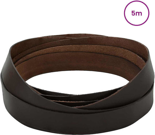 vidaXL Leather Brown Lace Length 5m