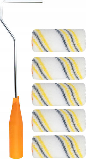 Mini Paint Roller 10 Cm 5 Pcs + Vergionic Handle Painting