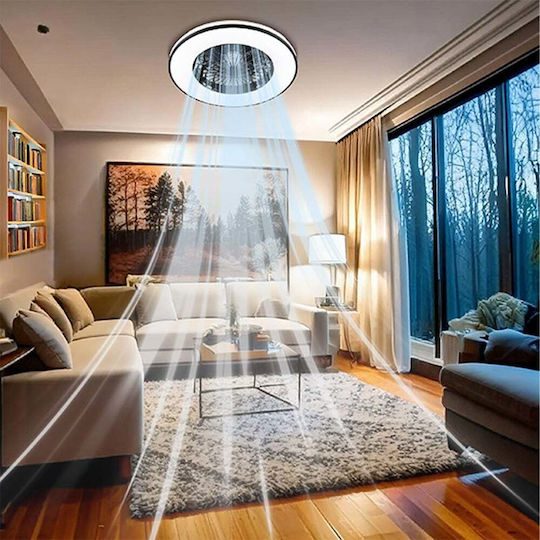 123led Deckenleuchte 48,5cm mit Licht Schwarze