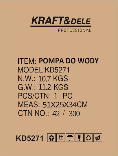 Wasserpumpe 1500W 4700l/h Kd5271