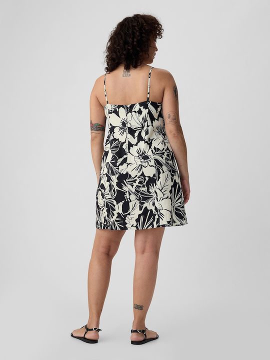 Mini Dress Black Floral
