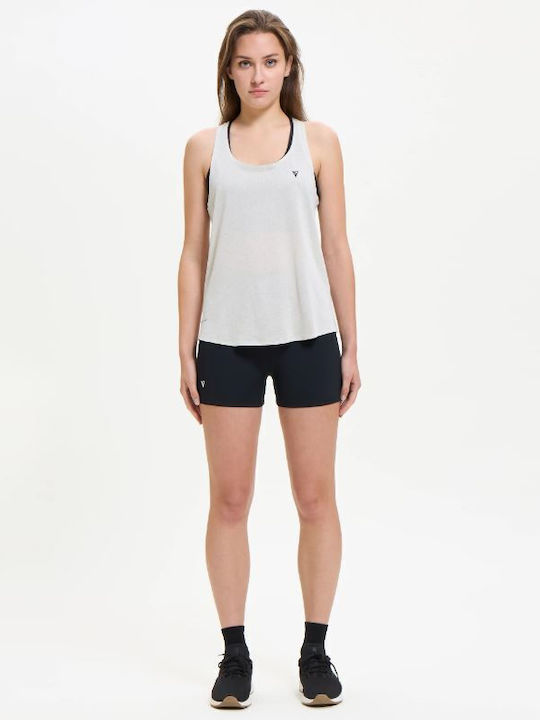 Damen Sport Ärmellose Bluse Beige