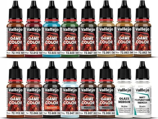 Acrylicos Vallejo Game Set Modellbau-Farben 18ml 8 Stück