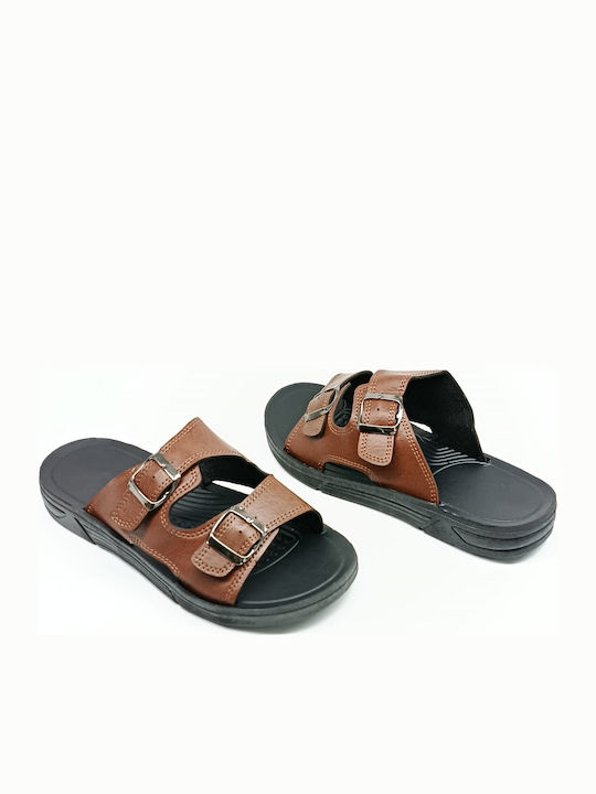 Men's Sandals in Tabac Brown Color