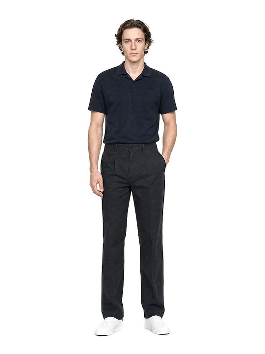 Elastic Trousers in Relaxed Fit Blue