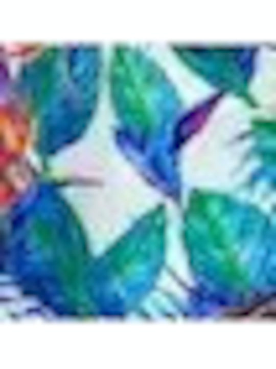 One Piece Swimsuit Leaf Floral Tied At The Waist