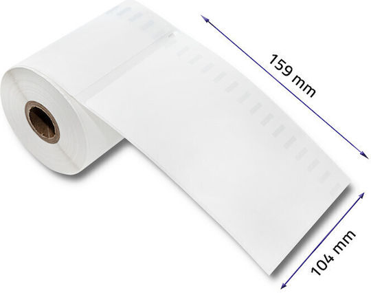 Qoltec 220 Selbstklebende Etikettenrollen in 104x159mm