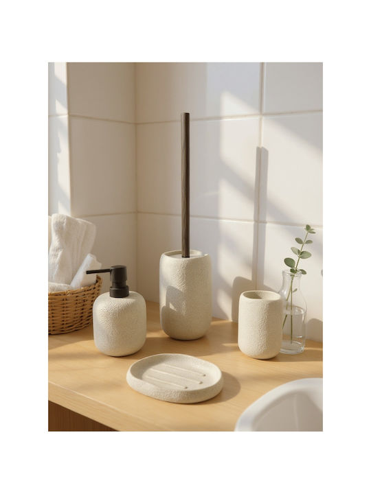 SteweHome SteweHome Badezimmerzubehör-Set Harz Beiges 4 Stücke SteweHome SteweHome Badezimmerzubehör-Set Harz Beiges 4 Stücke
