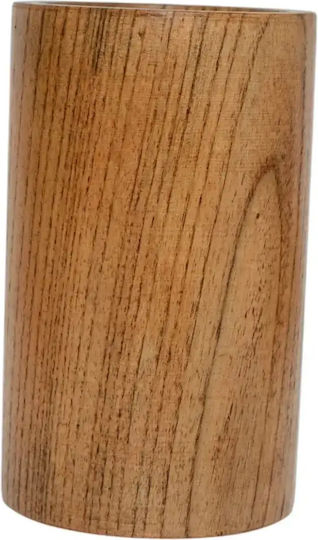 Set of Wooden Serving Utensils With Stand 9 Pieces