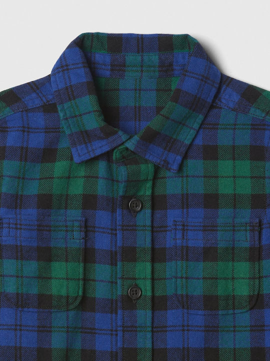 Kids Checked Long-Sleeved Shirt Balsam Tree Flannel