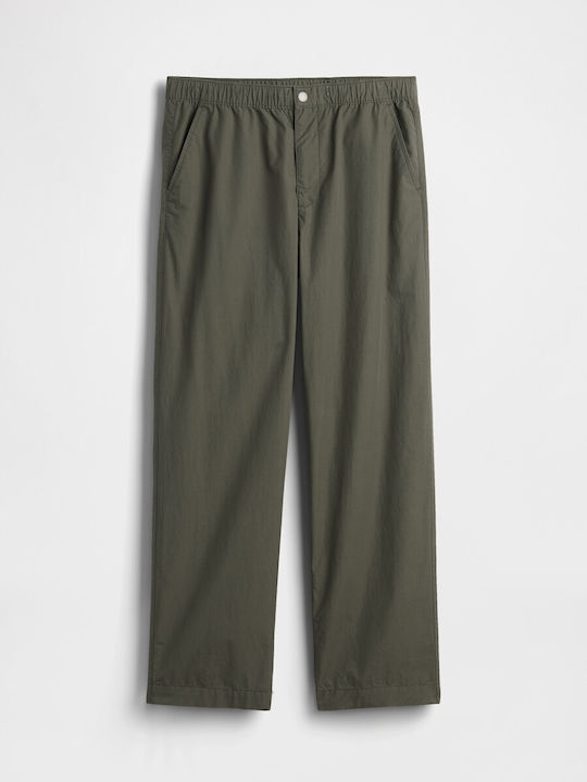 90s Trousers in Loose Fit Tweed Green