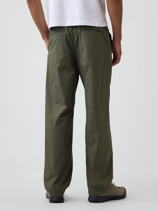 90s Trousers in Loose Fit Tweed Green