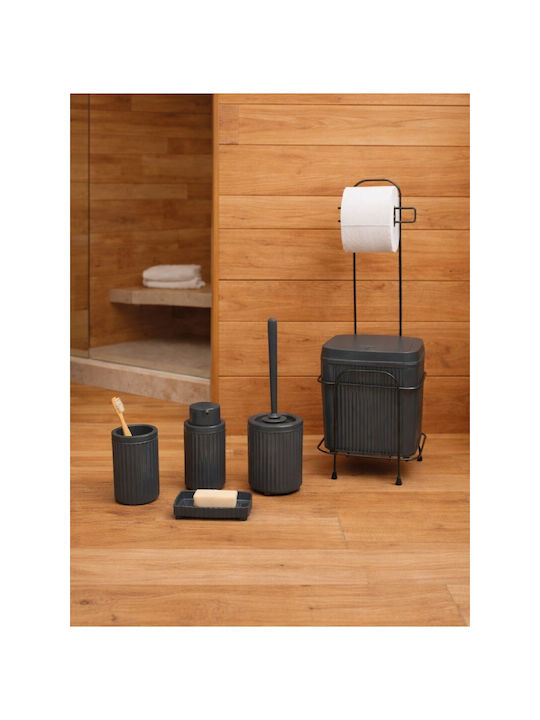 SteweHome Set Accesorii Baie Plastic Gri 5 Bucăți