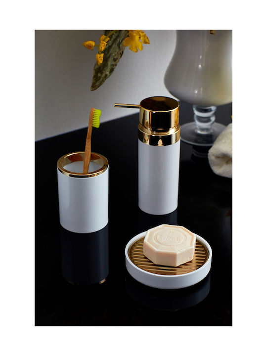 SteweHome Set Accesorii Baie Plastic Alb 5 Bucăți