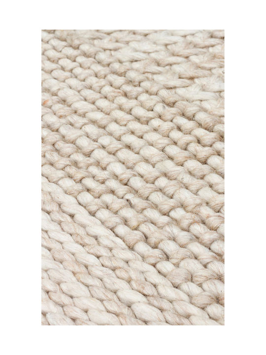 SteweHome Handmade Beige Runner Rug 80x150cm