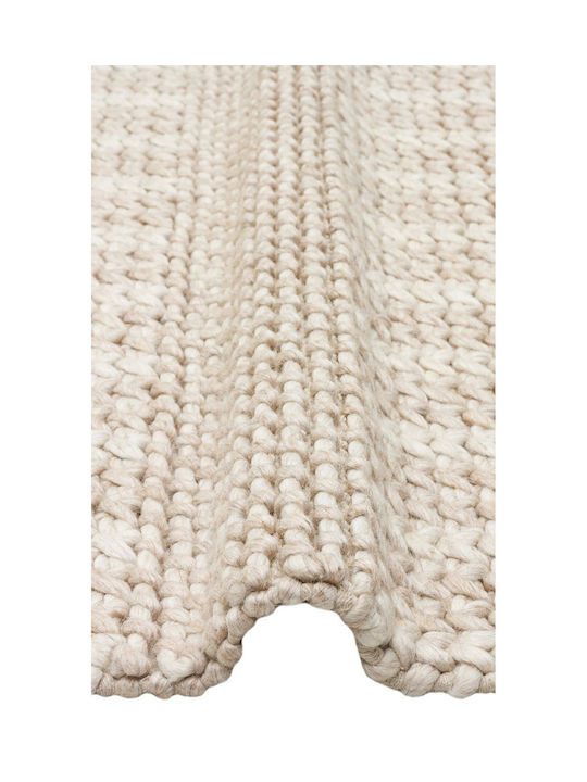 SteweHome Handmade Beige Runner Rug 80x150cm