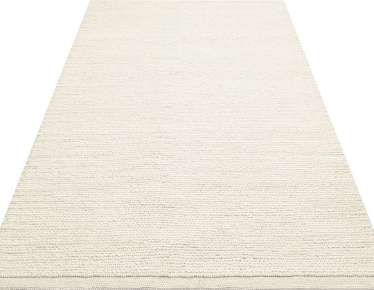 SteweHome Handmade Rug 80x300cm White SteweHome Handmade Rug 80x300cm White