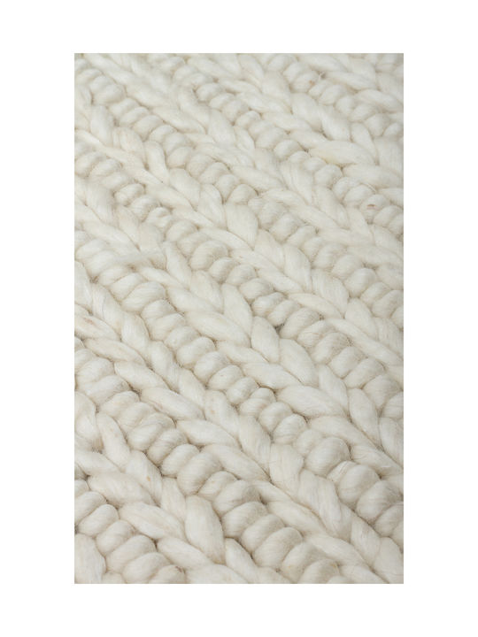 SteweHome Handmade White Runner Rug 80x300cm