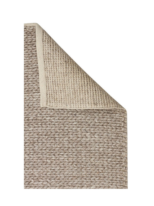 SteweHome Handmade Brown Runner Rug 80x300cm