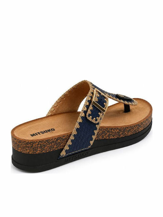 Дамски Сандали Flatforms Сини