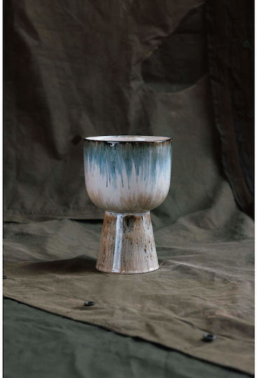 HK Living Blue Plant Pot 16.5x16.5x24cm