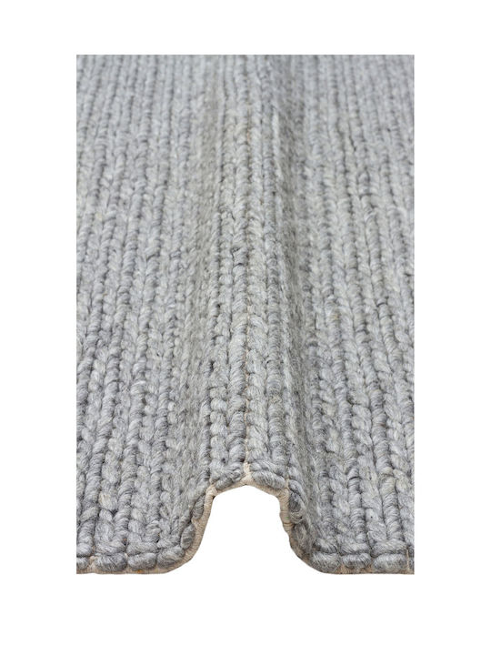 SteweHome Handmade Gray Runner Rug 80x150cm