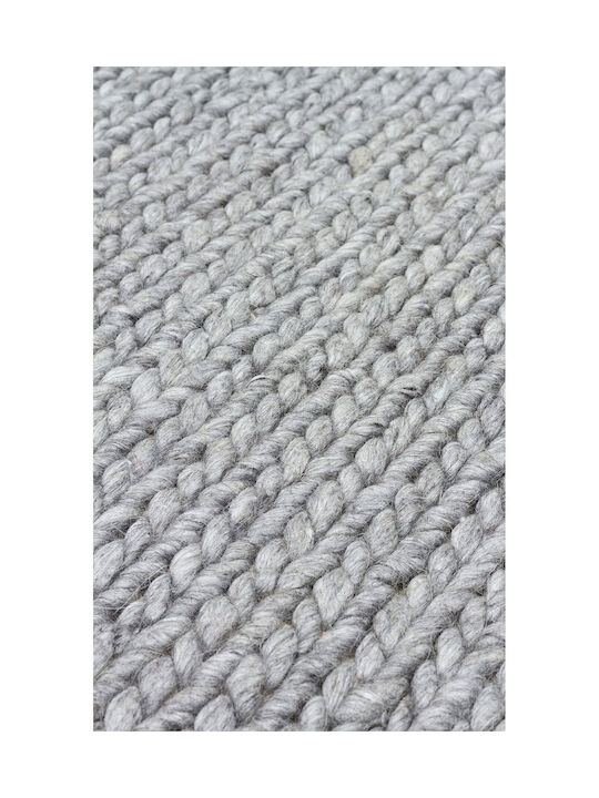 SteweHome Handmade Rectangular Gray Rug 130x190cm