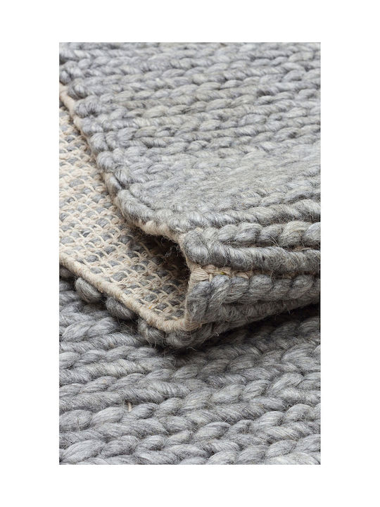 SteweHome Handmade Rectangular Gray Rug 130x190cm