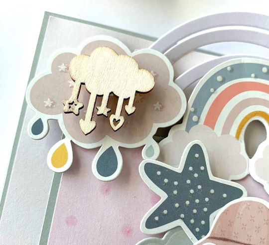 Wooden Shapes Baby Shower First Birthday 40pcs