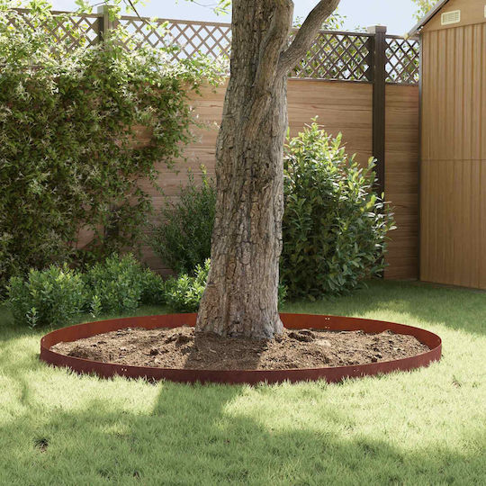 vidaXL Gardă Vie De Grădină Metalică Maro 15cm X 1,03m 10 Bucăți