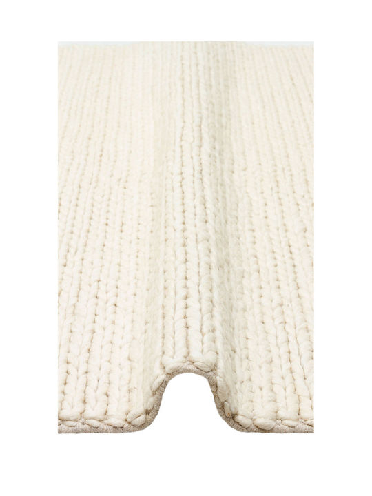 SteweHome Handmade Rectangular Beige Rug 130x190cm